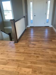 Wood floor entryway